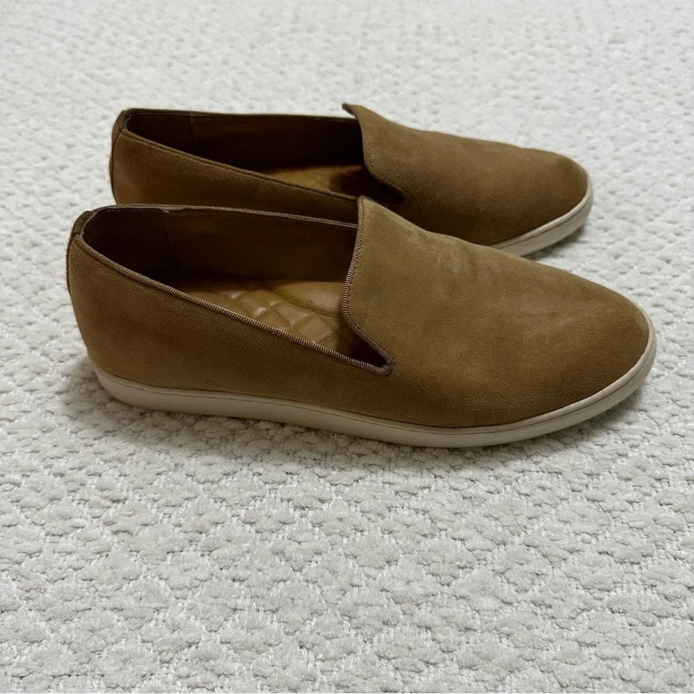 Birdies The Swift Classic Shell Sneakers Beige Suede Slip On Women’s Size 8.5 - Picture 6 of 9